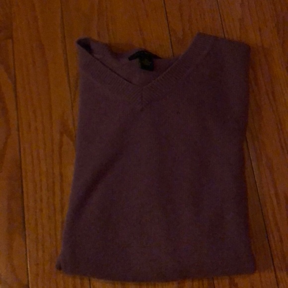 Club Room Men's V Neck Cashmere Sweater Purple Size Medium